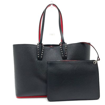 美品 クリスチャンルブタン スパイクスタッズ カバタ ハンドバッグ トートバッグ