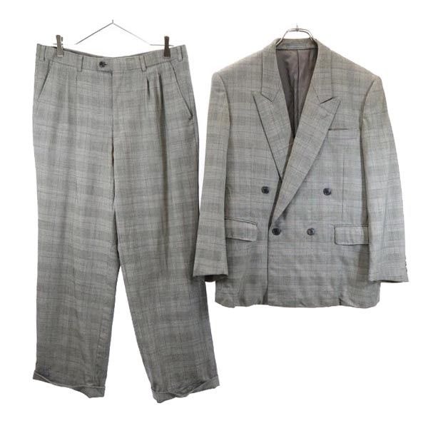 LANVIN ランバン ダブル スーツ 上下セットアップ ST46-54 グレー系
