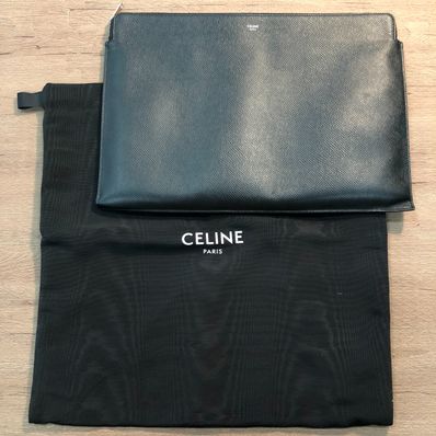 セリーヌ レザー クラッチバッグ ブラック