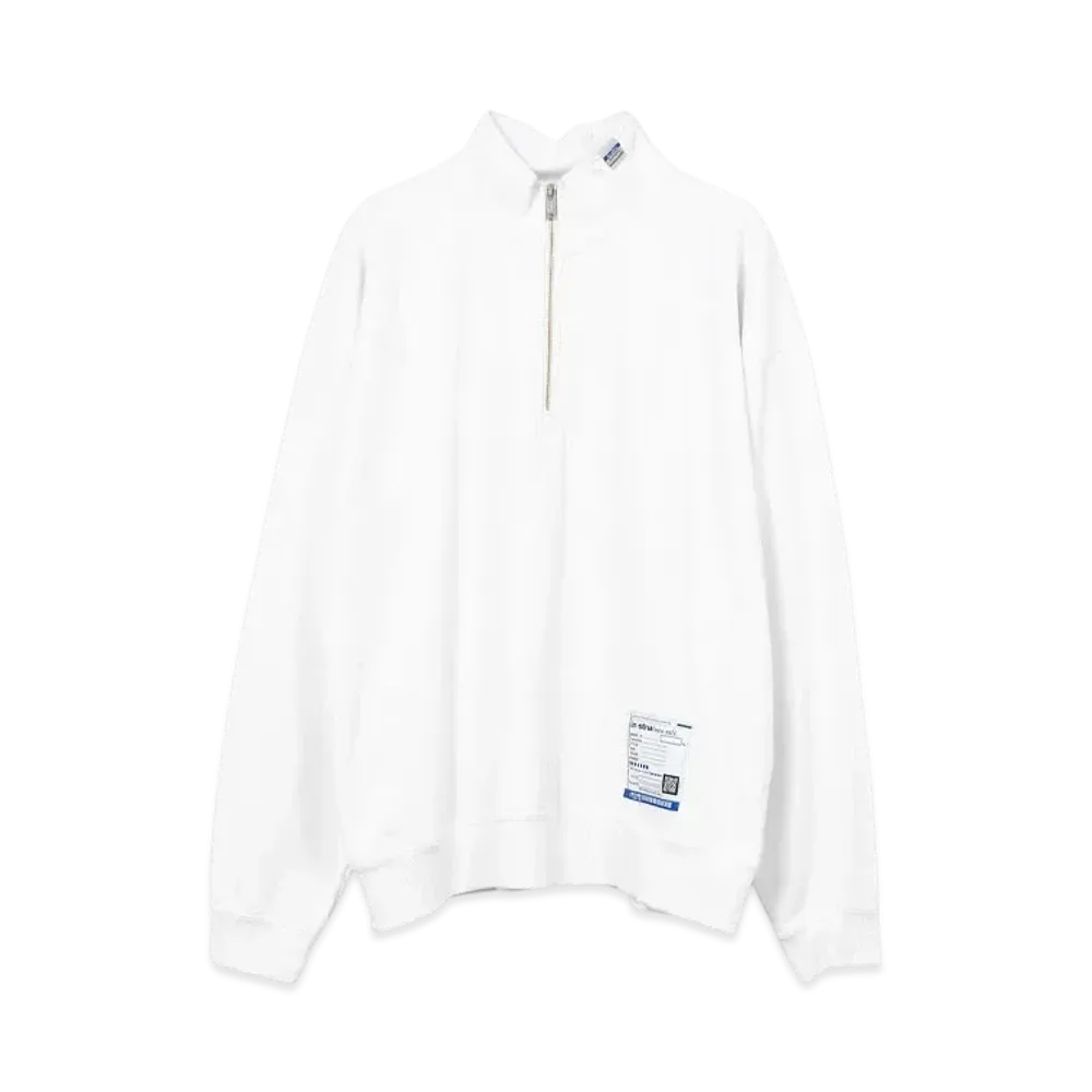 Maison MIHARA YASUHIRO Half Zip Pullover Sweatshirt "White"