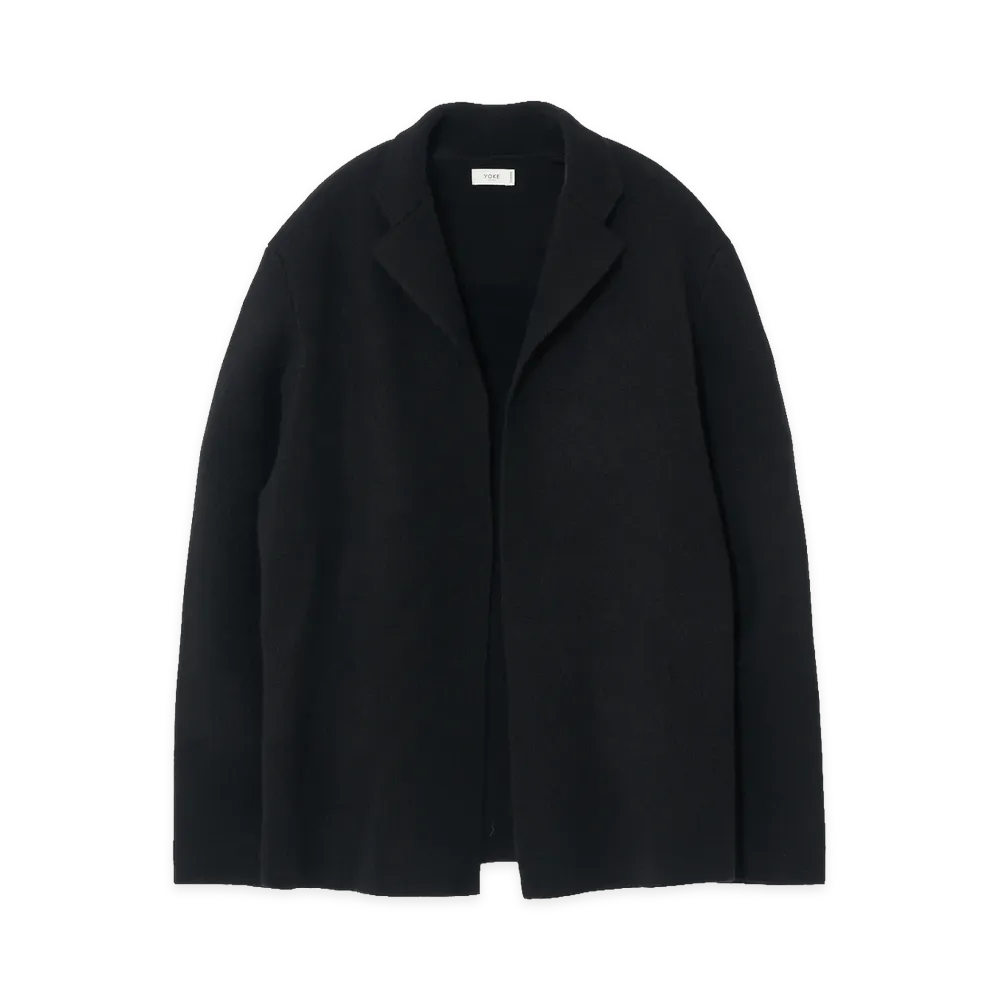 YOKE Cashmere Knit Jakcet "Black"