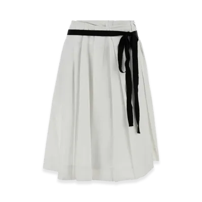 PRADA Women's Gabardine Skirt "White"