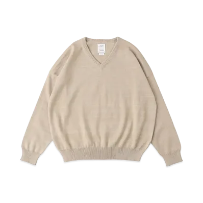 visvim AMPLUS V-NECK KNIT L/S "Ivory"