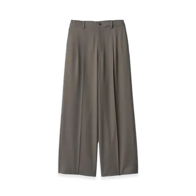 ssstein Easy Long Wide Trousers "Khaki Beige"