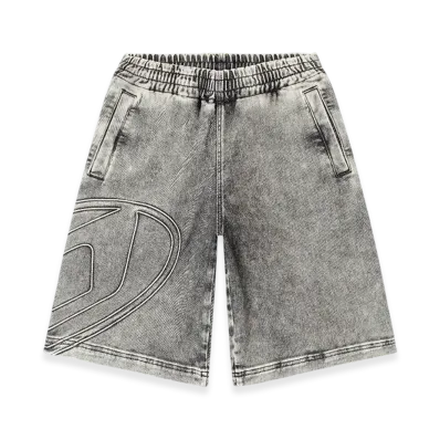 Diesel D-Enny-S Track Track Denim Bermudas With Oval D "Gray"