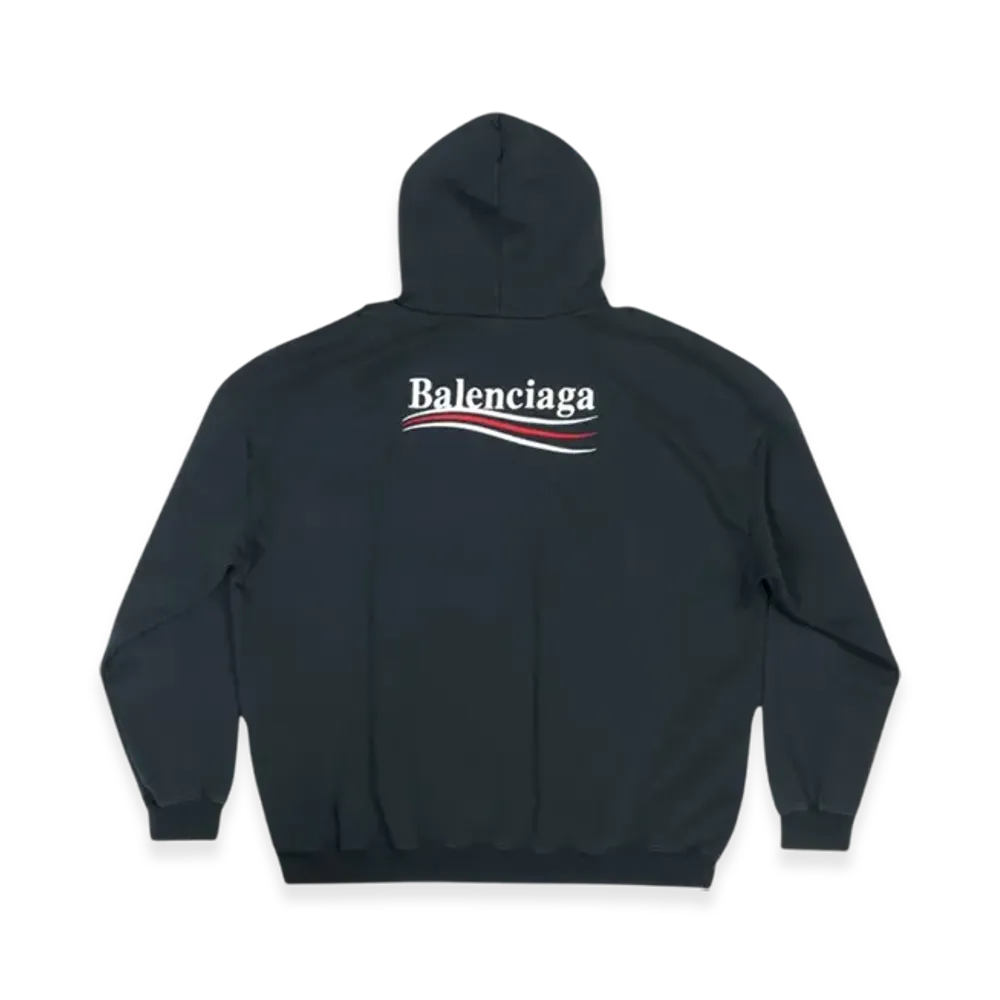BALENCIAGA Political Campaign Large Fit Hoodie "Black"