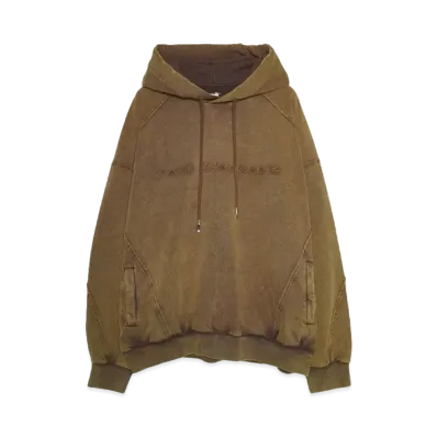 Feng Chen Wang BROWN WASHED HOODIE "BROWN"