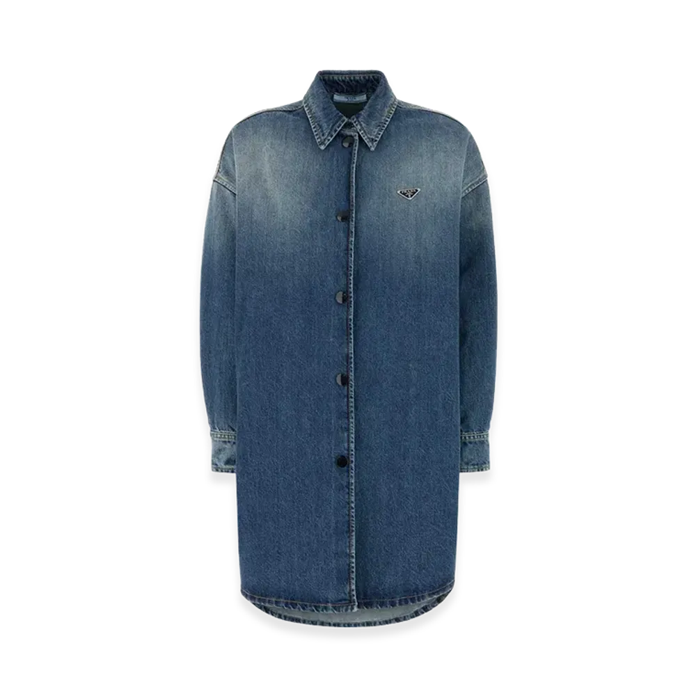 PRADA Women's Denim Oversize Shirt "Blue"
