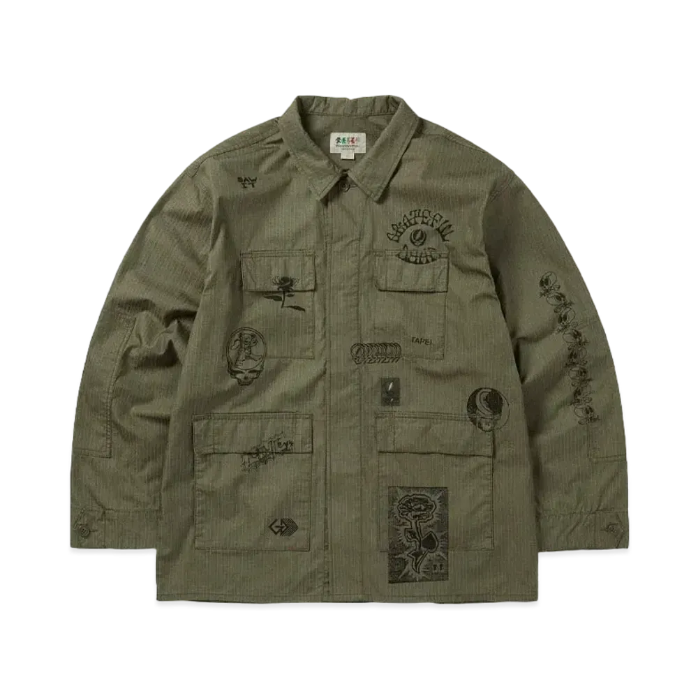 thisisneverthat x Grateful Dead Iconography BDU Jacket "Olive"