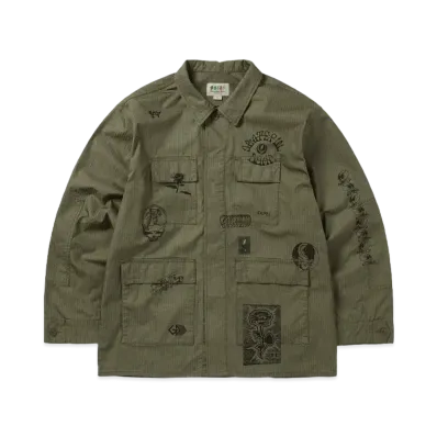 thisisneverthat x Grateful Dead Iconography BDU Jacket "Olive"
