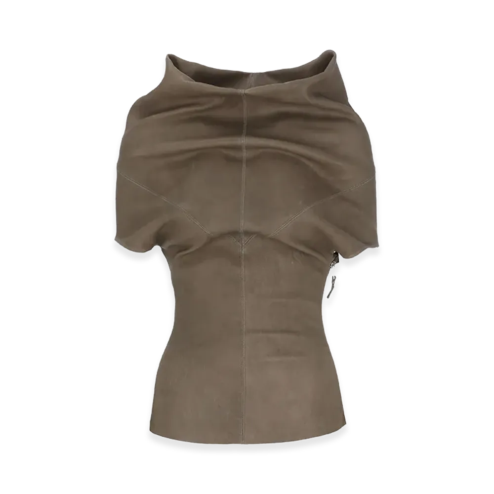 Rick Owens Women's T-Shirts And Polos "Brown Beige"