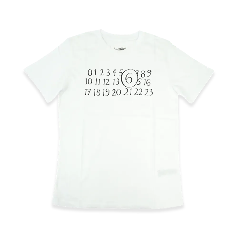 MM6 Maison Margiela Kids Numeric Logo T-Shirt "White"