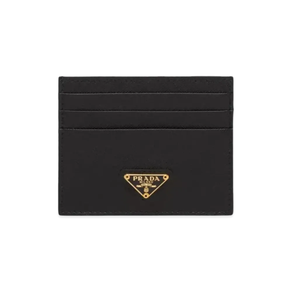 PRADA Saffiano Leather Card Holder "Black"