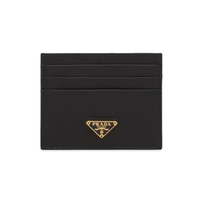 PRADA Saffiano Leather Card Holder "Black"