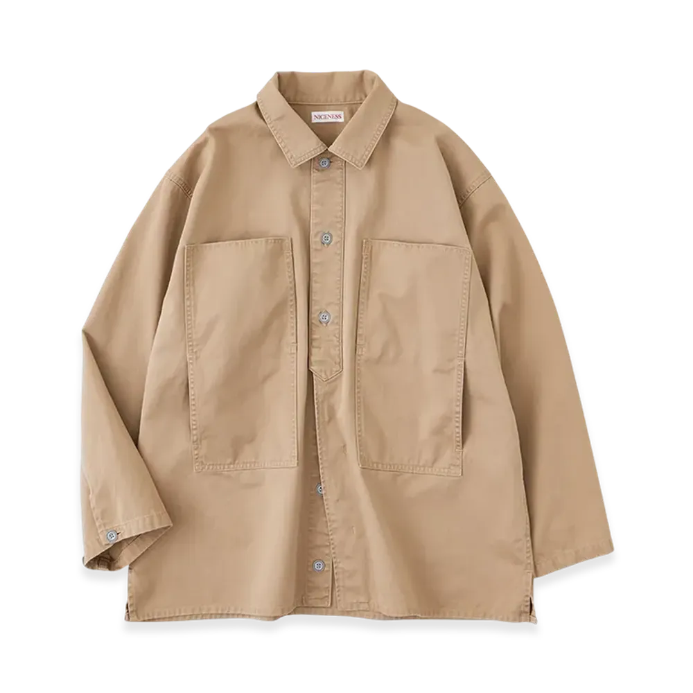 NICENESS C.Coxon Distressed Chino Jacket "Beige"