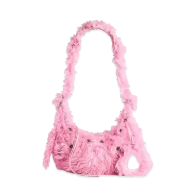 BALENCIAGA Le Cagole XS Shoulder Bag Fake Fur "Pink"