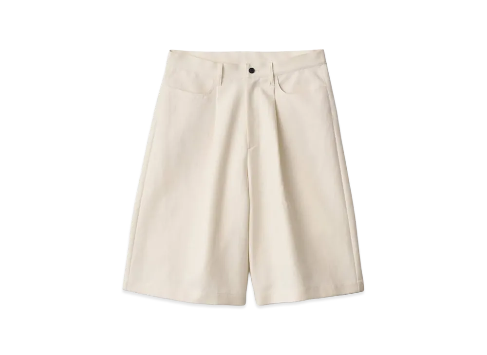 ssstein Double Weave Cotton Shorts "Cream"