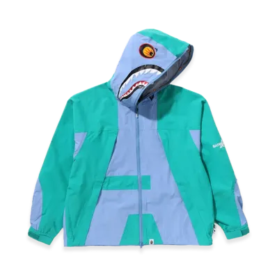 A BATHING APE x KAZUKI KURAISHI 3-Layer Shark BPAW Snowboard Jacket "Sax"