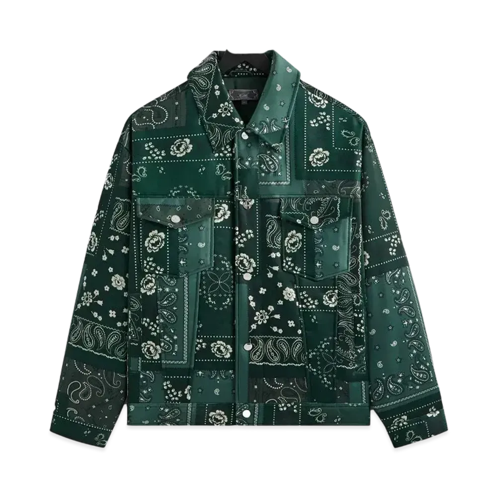 Kith Puffed Jase Satin Trucker Jacket "Stadium"