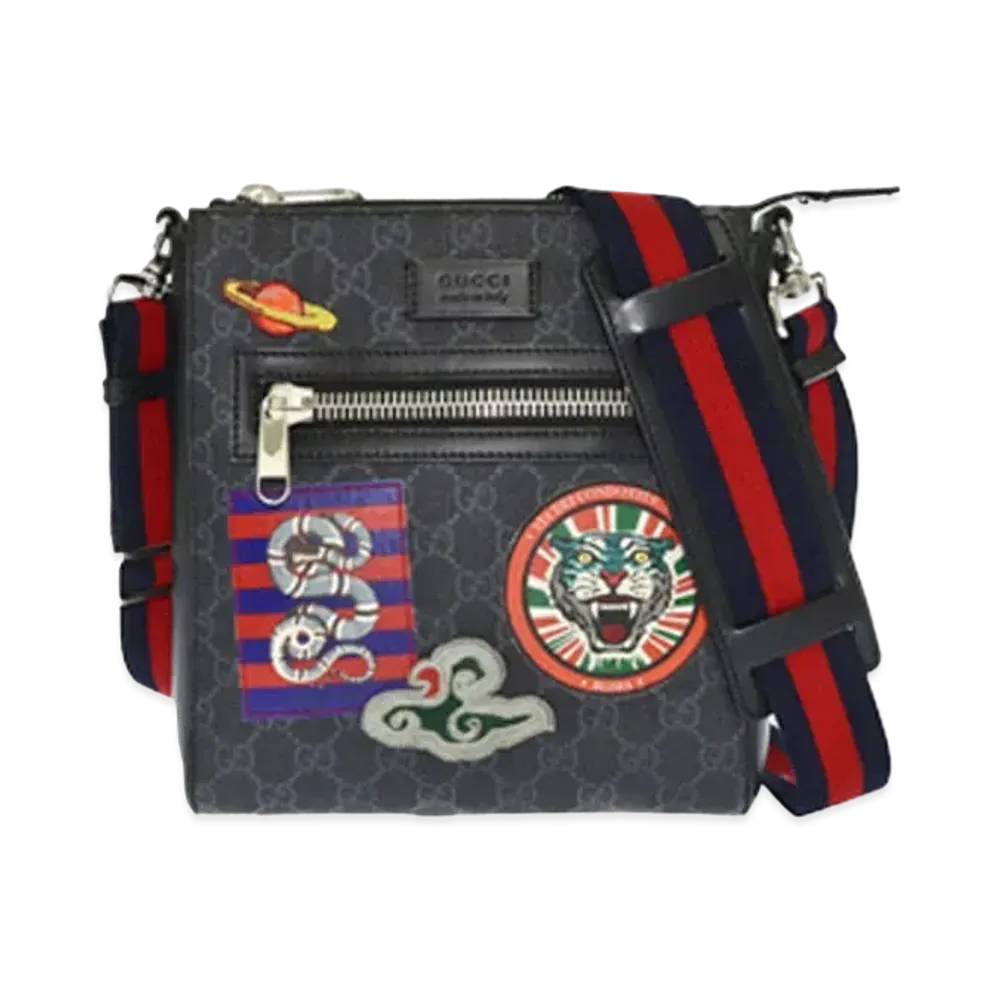 GUCCI Courier GG Supreme Messenger Bag "Black"