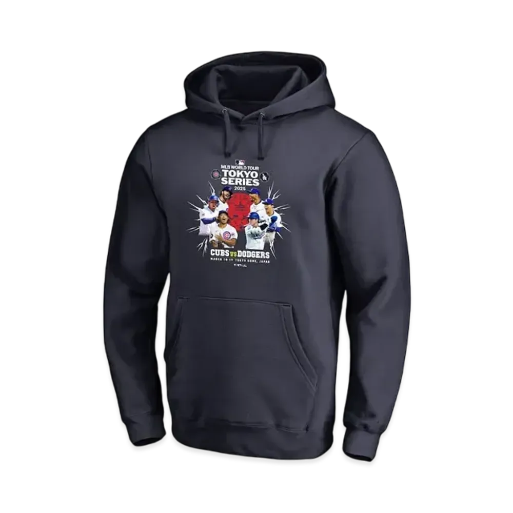 MLB Fanatics Chicago Cubs vs Los Angeles Dodgers MLB Tokyo Series Opening Game Hoodie Parka Kids "Navy"