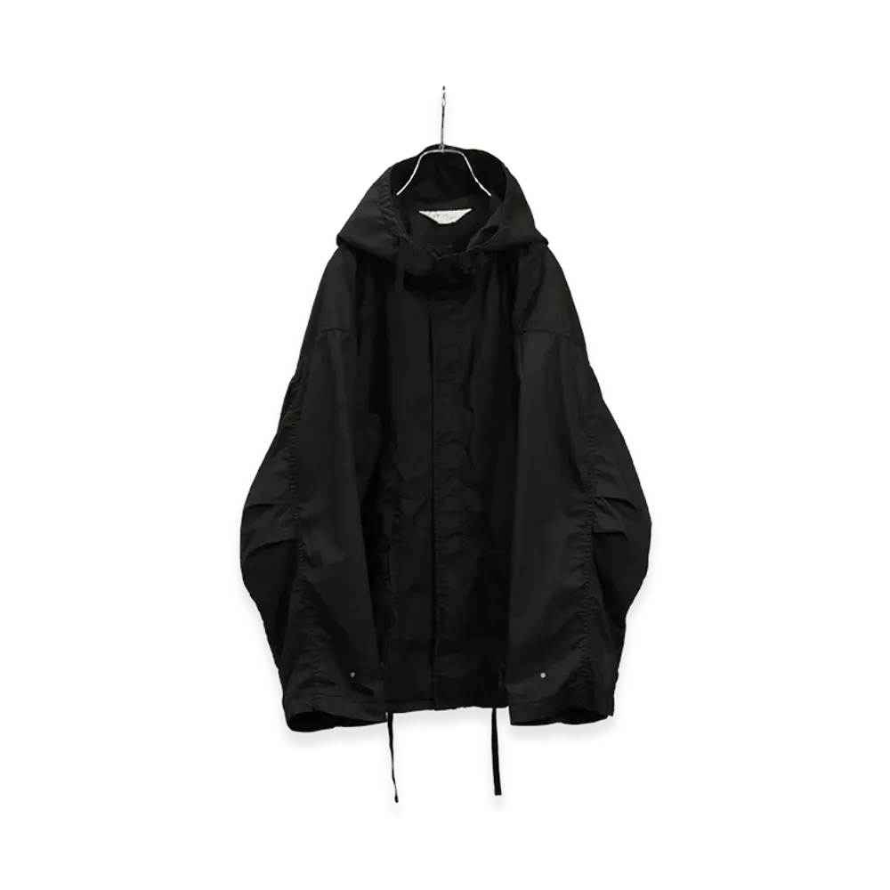 ANCELLM Hooded Field Shirt Jacket "Black"