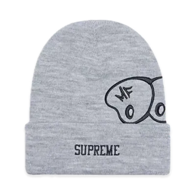 Supreme Mf Doom Beanie "Heather Grey"
