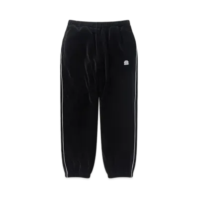 Black Eye Patch OG Label Piping Velour Track Pants "Black"