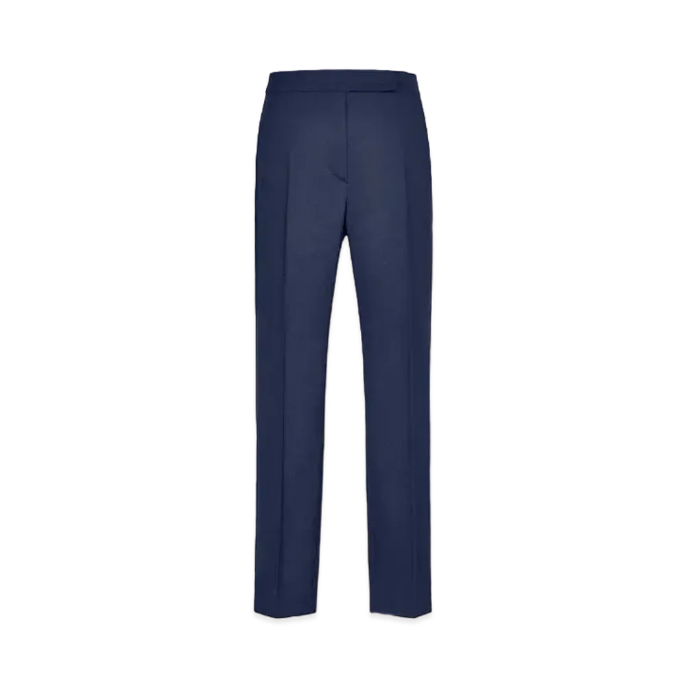 Max Mara Veriello Virgin Wool Mohair Pants "Navy"