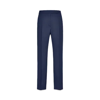 Max Mara Veriello Virgin Wool Mohair Pants "Navy"