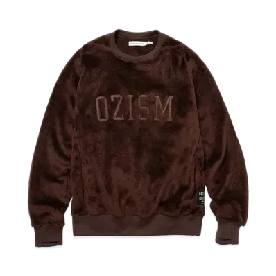 UNDERCOVER x nonnative OZISM Monk Crew L/S Pullover "OZISM" Poly Fleece Polartec High Loft "Brown"