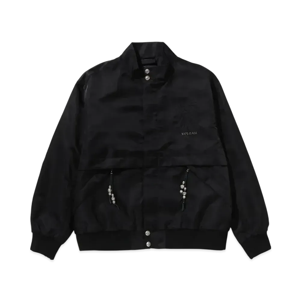 A BATHING APE Bape Black Nylon Windbreaker "Black"