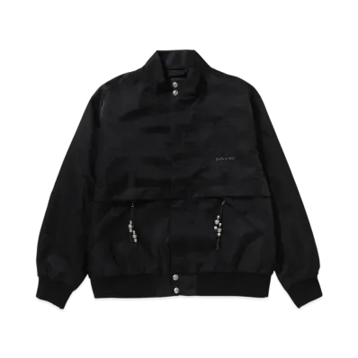 A BATHING APE Bape Black Nylon Windbreaker "Black"
