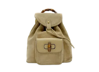 GUCCI Backpack Mini Bamboo Suede "Beige"
