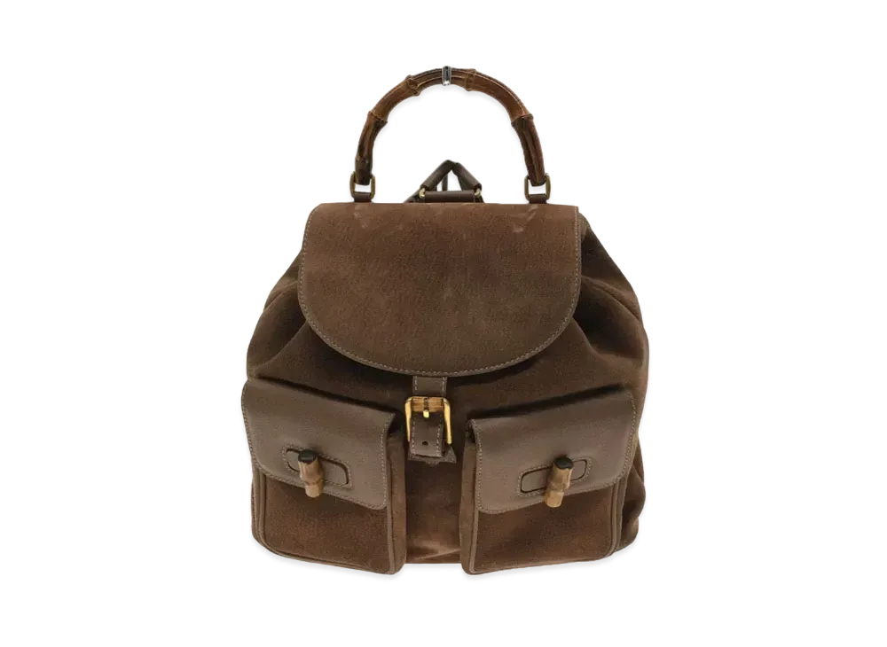 GUCCI Backpack Bamboo Suede "Brown"