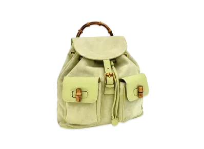 GUCCI Backpack Bamboo Suede "Green"