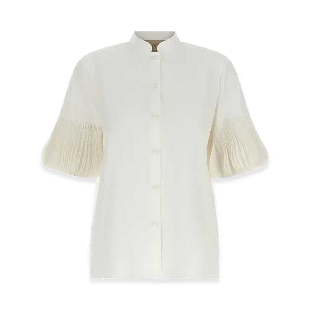 Valentino Garavani Women's Poplin Embroidered Shirt "White"