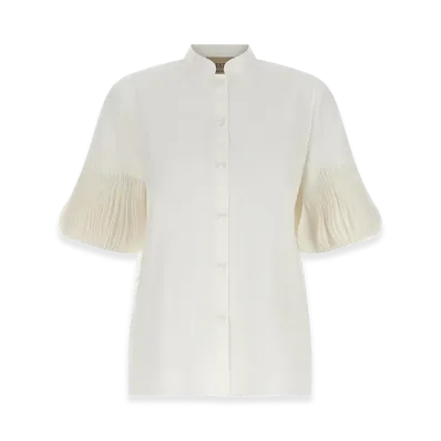 Valentino Garavani Women's Poplin Embroidered Shirt "White"