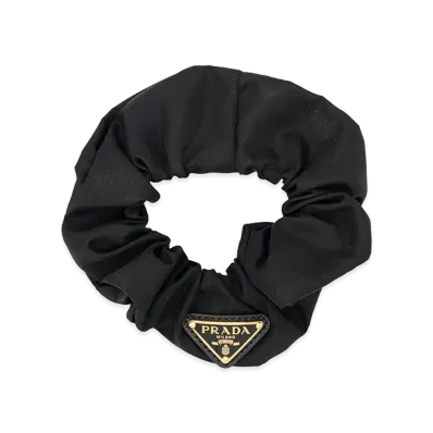 PRADA Wonen's Re-Nylon Scrunchie "Black"