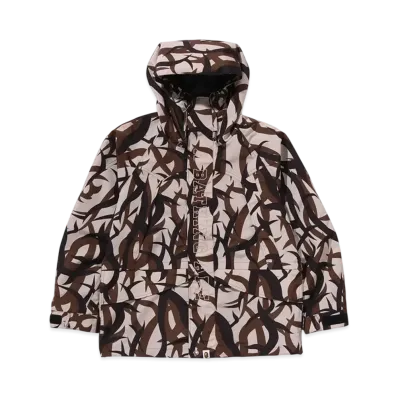 A BATHING APE Trial Camo Snowboard Jacket "Beige"