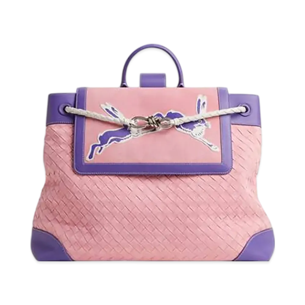 Bottega Veneta Large Andiamo Backpack "Ribbon/Purple/White"