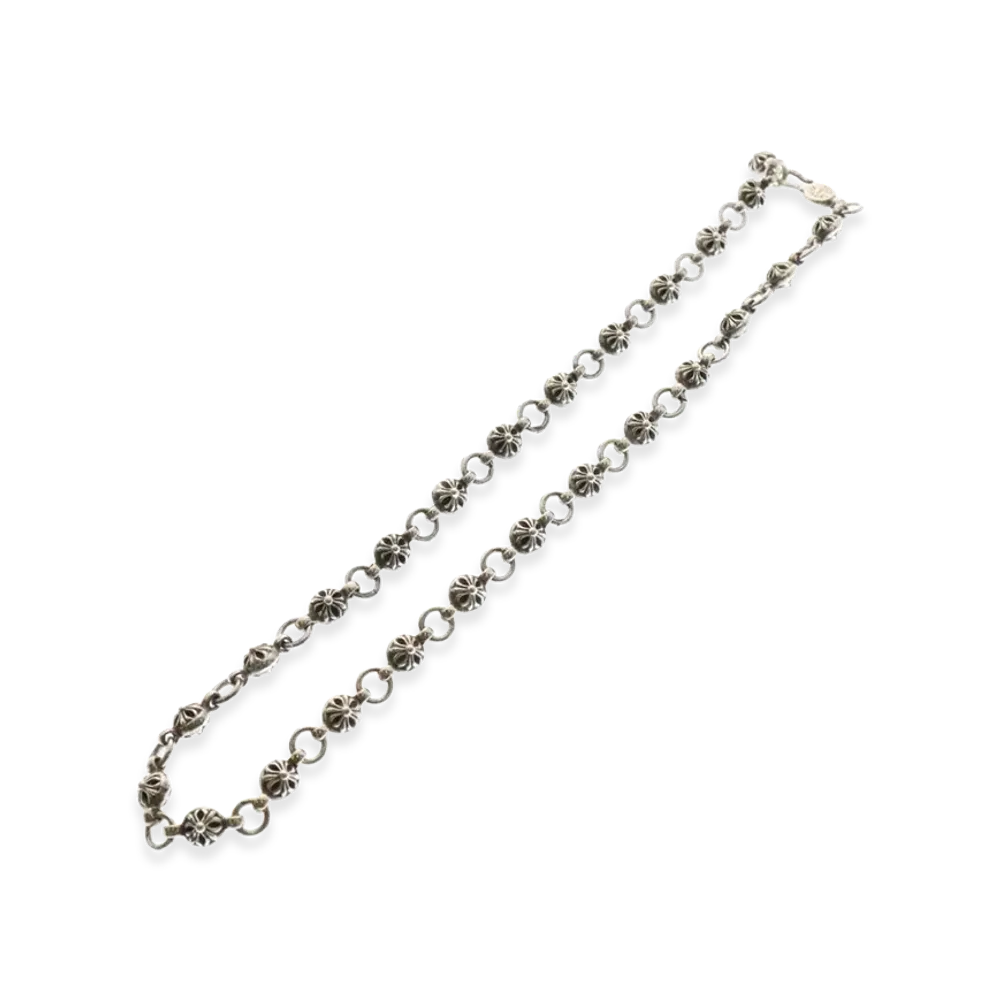 Chrome Hearts Cross Ball Chain Necklace "Silver"