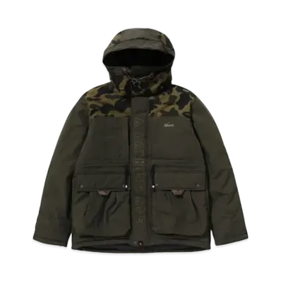 A BATHING APE x Nanga Hinoc Down Jacket "Olivedrab"
