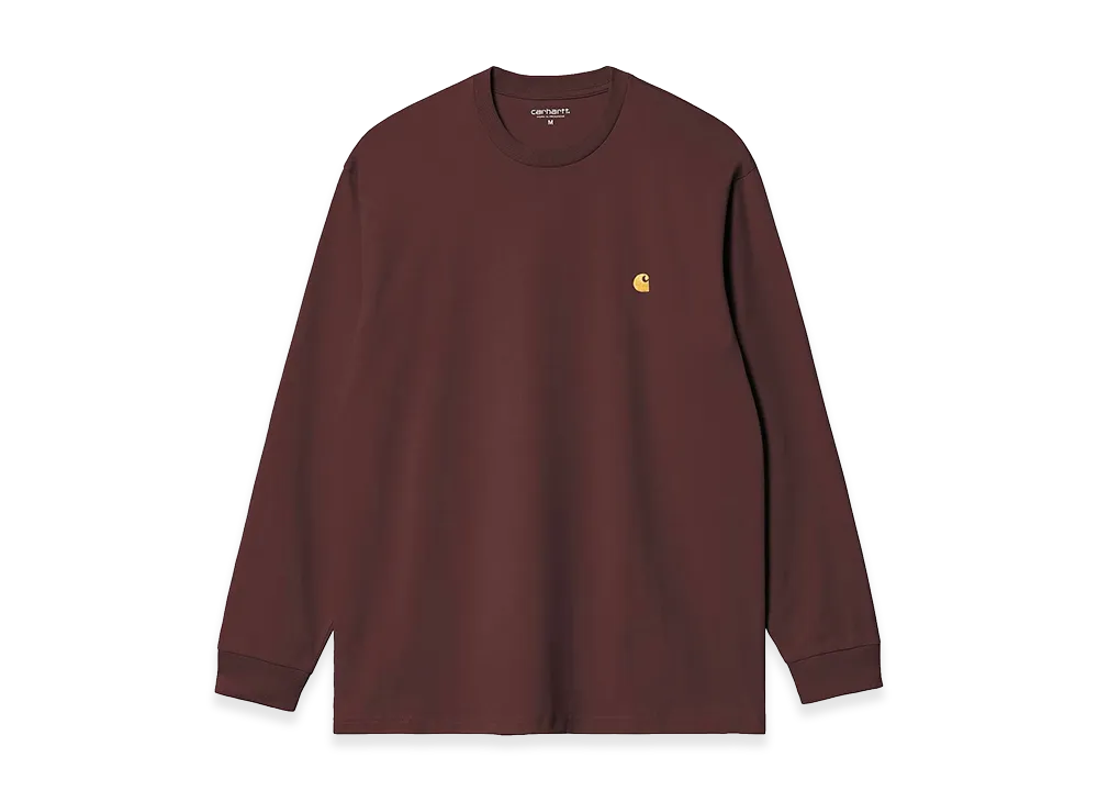 Carhartt WIP L/S Chase T-Shirt "Palisander/Gold"