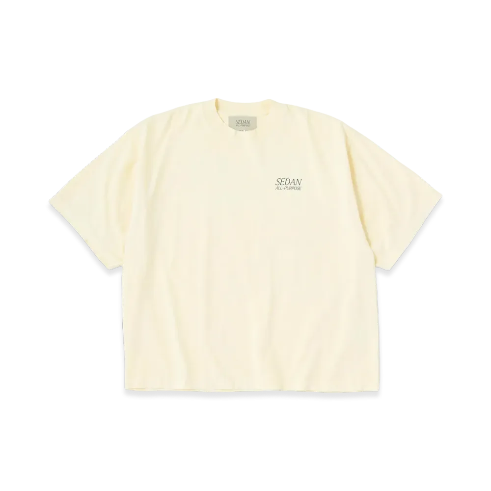 SEDAN ALL-PURPOSE Garment Dyed S/S Tee "Ecru"