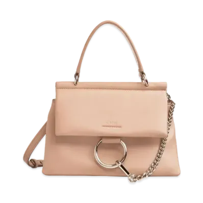 Chloe Small Faye Soft Top Handle Bag In Supple Lambskin "Beige"