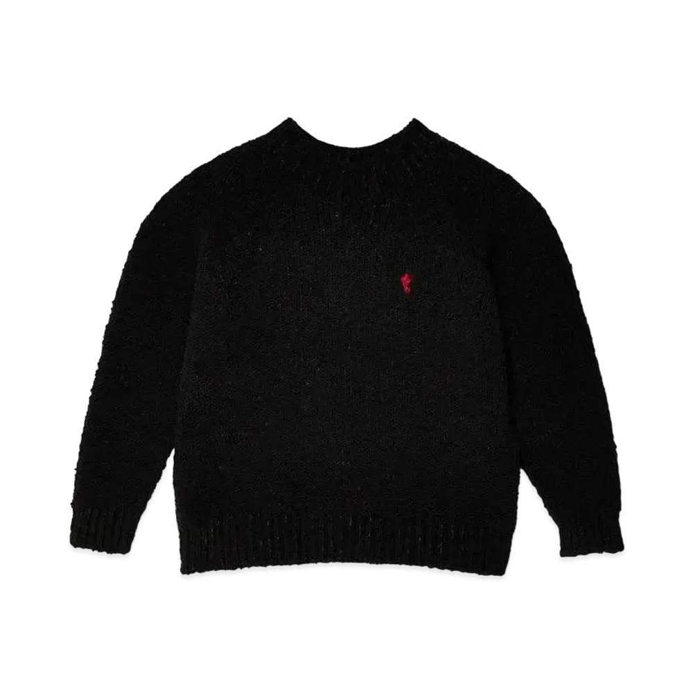 doublet Super Stretch Cropped Sweater "Black"