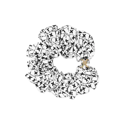 GOD SELECTION XXX Women's XXX Monogram Logo Scrunchie GXL-S26-GD-04 "White"