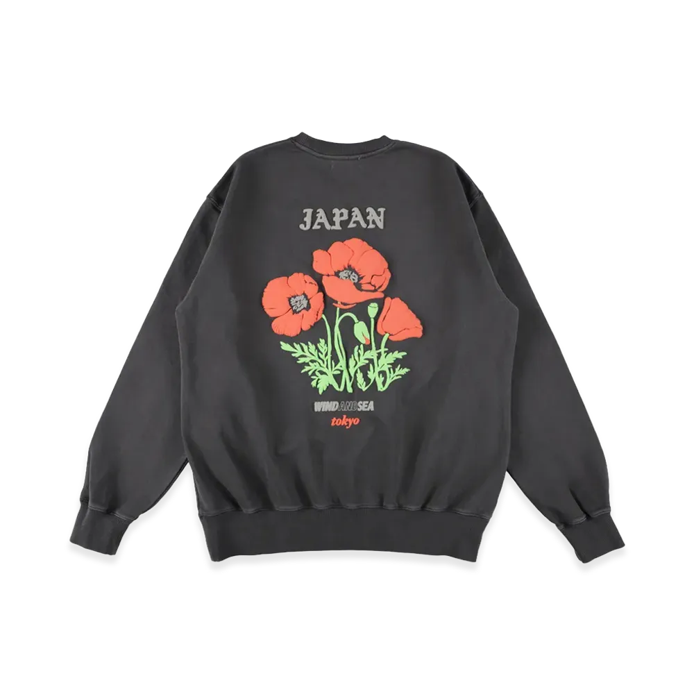 WIND AND SEA Flower Tokyo S/S Creneck Sweat "Black"