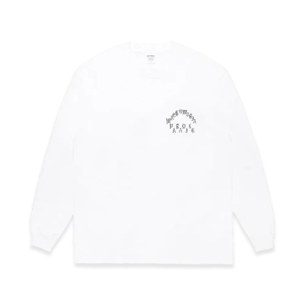 WACKO MARIA Washed Heavy Weight Long Sleeve T-Shirt "White"